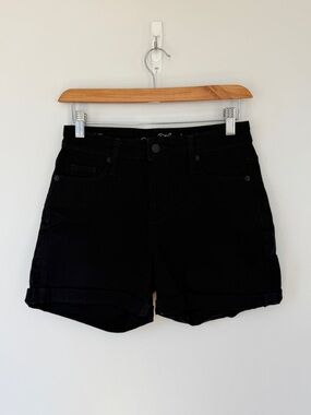 Universal Thread Black High-Rise Rolled Hem Denim Shorts
